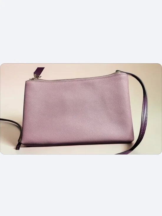 Coach Signature Lyla Double Zip Crossgrain Leather Crossbody Bag (Model F72890) - Picture 4 of 10